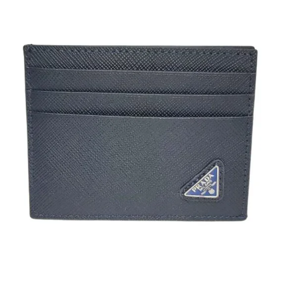 Prada Lux Saffiano Leather Card Holder / Wallet New - Picture 1 of 7